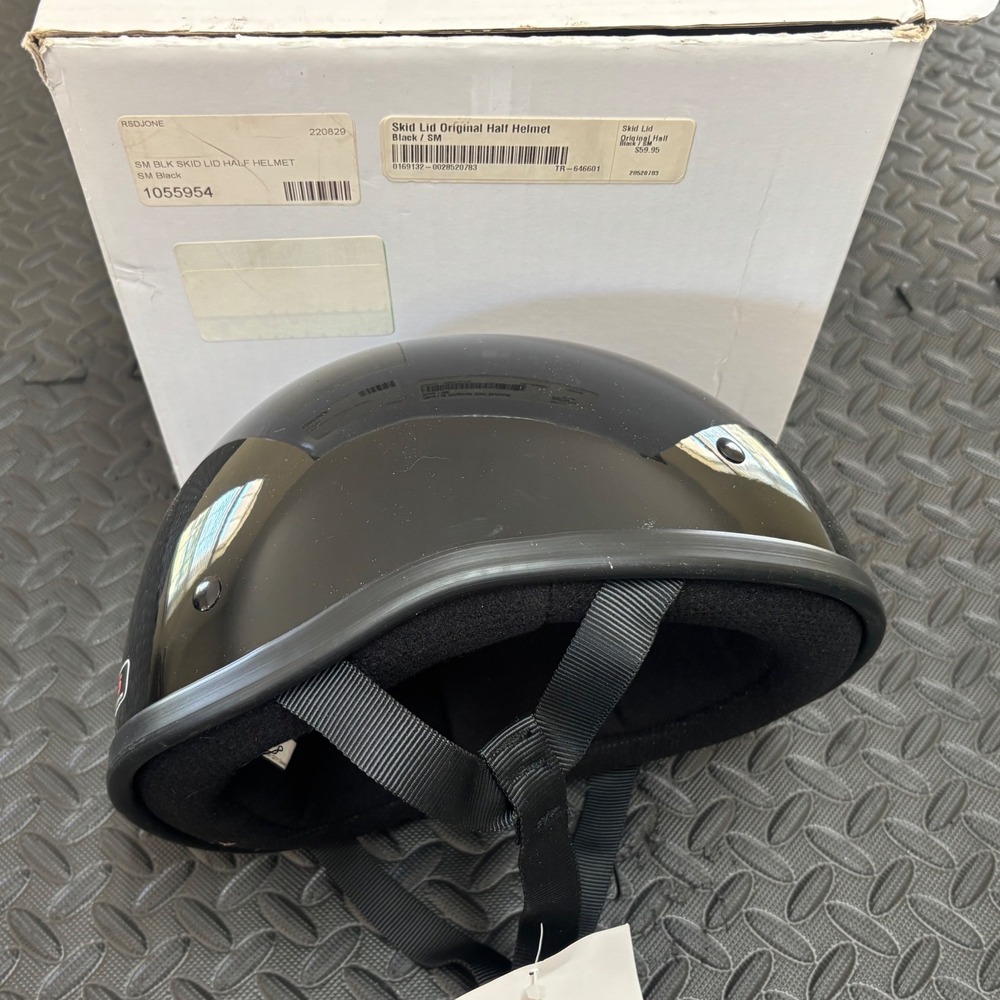 Skid Lid Original Half Helmet Black Gloss DOT Certified Small